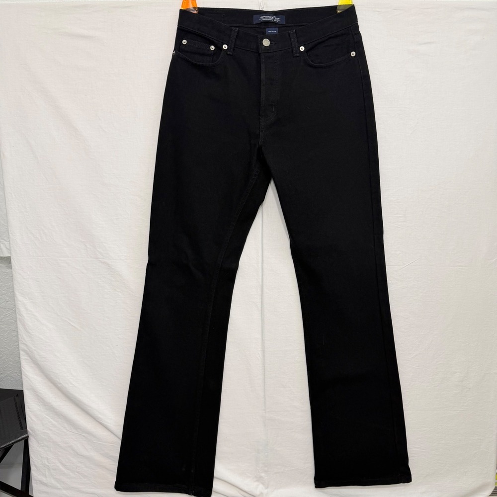 London Jean Womens 8 Black Low Rise Bootcut Flare Jeans Made Canada Y2K Denim